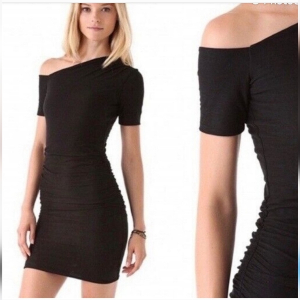 James Perse Standard Ruched Recycled Jersey Dress